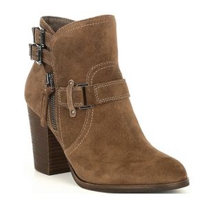 Gianni Bini Marbess Buckle Suede Booties